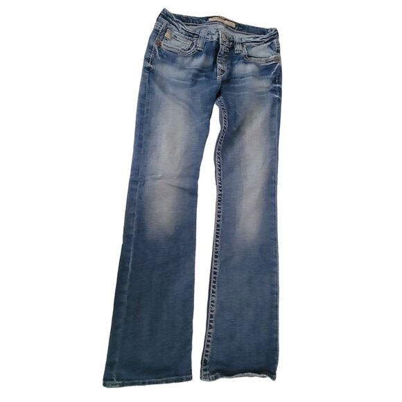 Big Star Remy Jeans Womens Size 27 Low Rise Boot Medium Wash Denim Pants - Picture 2 of 7